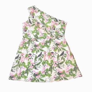 La Maison Talulah Tropo Dreams Dress Tropical Floral One Shoulder Altered 4X